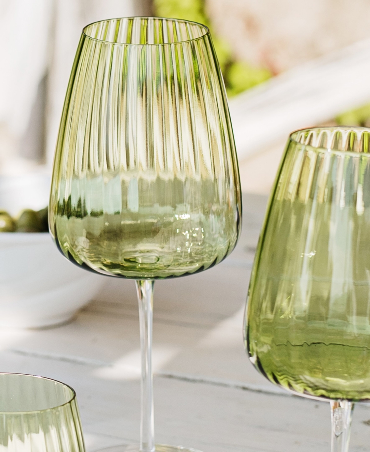 Vietri Francesca Water Glass In Green