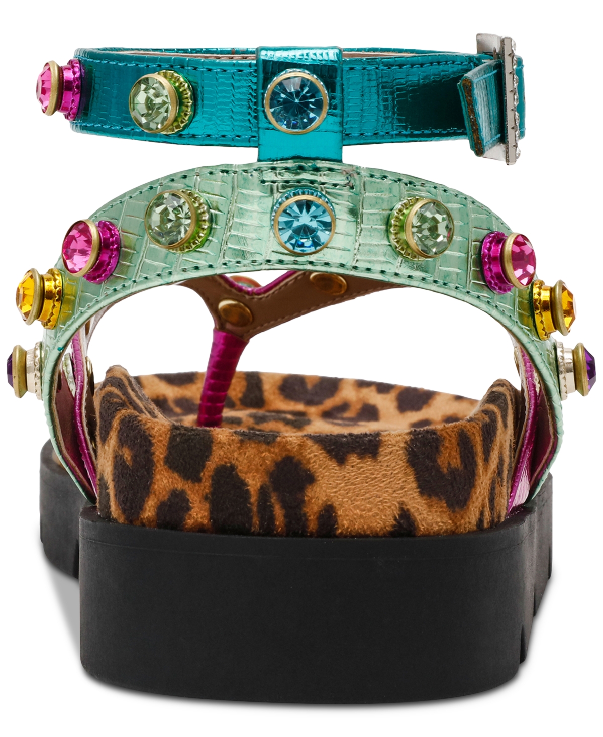 Betsey Johnson Conley Ankle Strap Sandal In Bright Metallic Multi