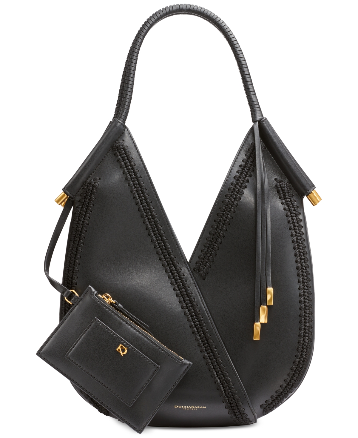 Baldwin Mini Crochet Shoulder Bag - Black