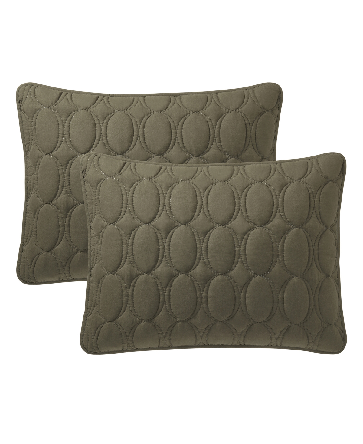 Vcny Home Circles Pinsonic 3-pc. Quilt Set, King In Olive
