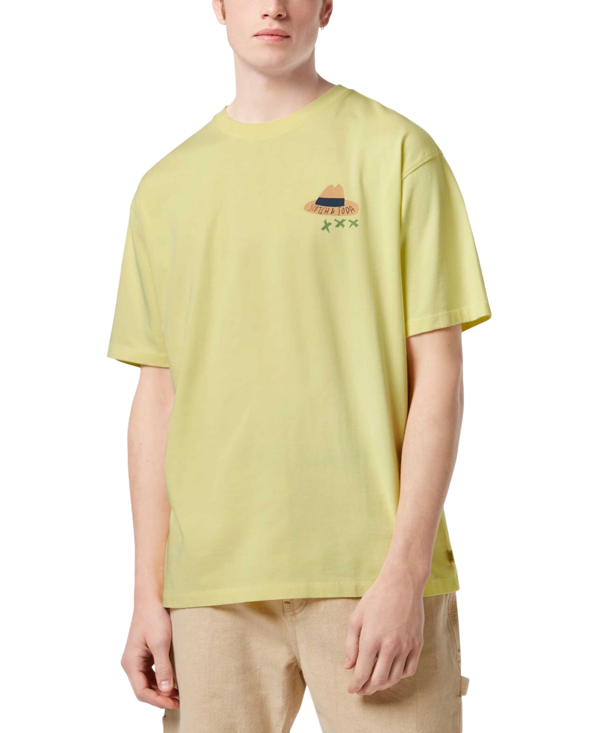 Men's Relaxed-Fit Live Outside The Lines T-Shirt - Sorbet Yellow