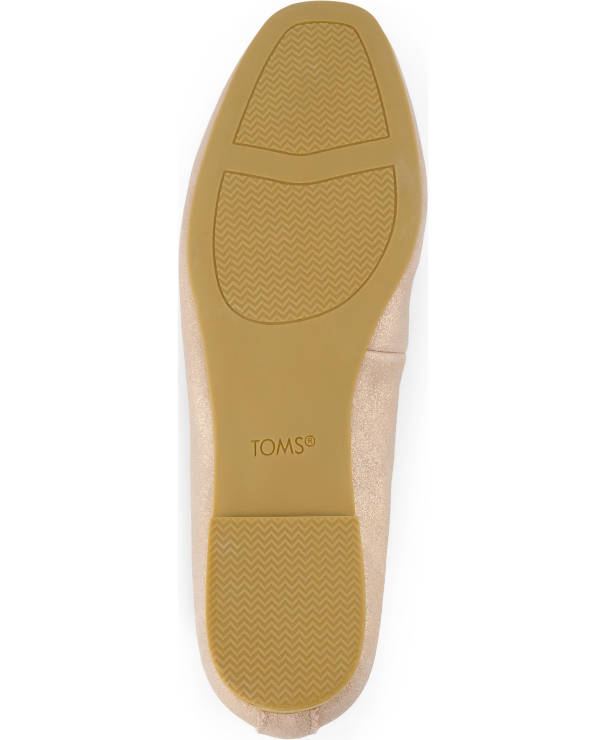 Shop Toms Women's Briella Square Toe Ballet Flats In Pale Rose Metallic Suede