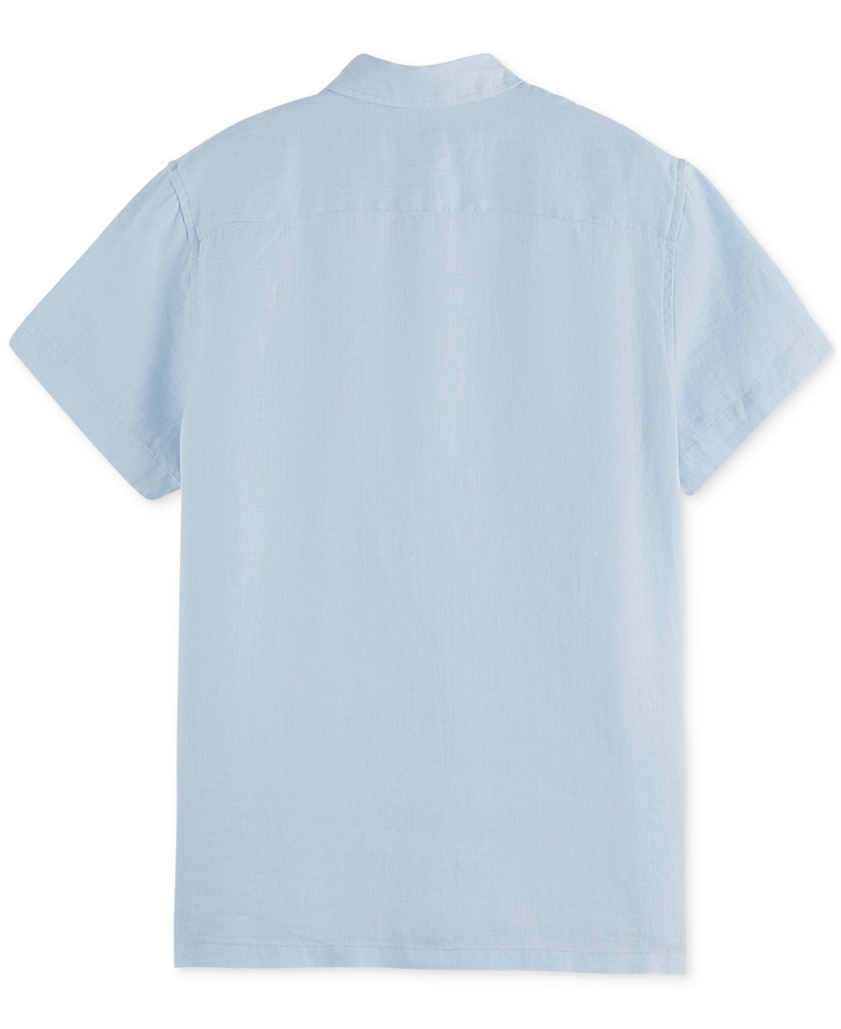 Scotch & Soda Men's Short-sleeve Linen Shirt In Blue