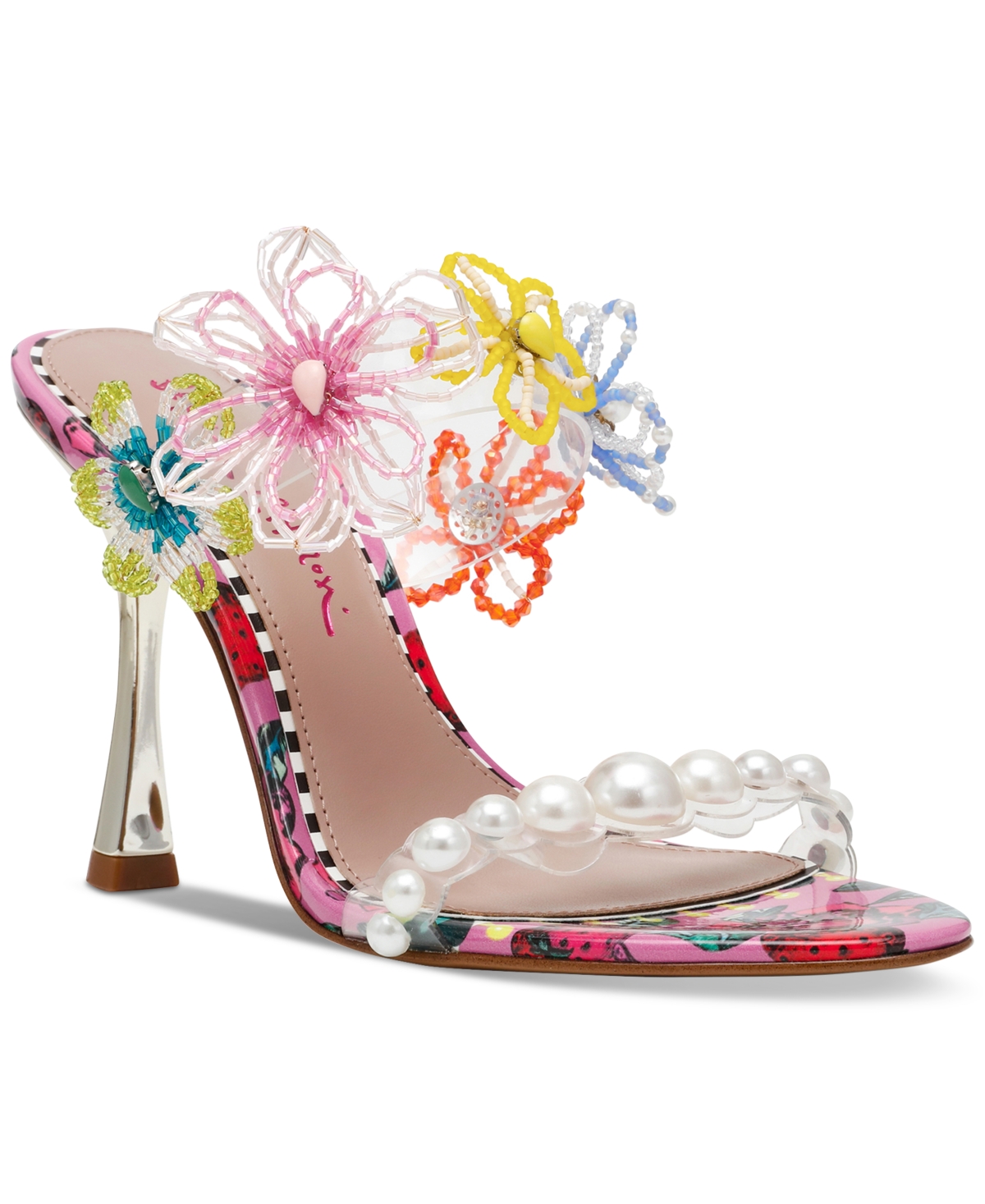 BETSEY JOHNSON WOMEN'S GOLDIEE FLORAL DRESS SANDALS 