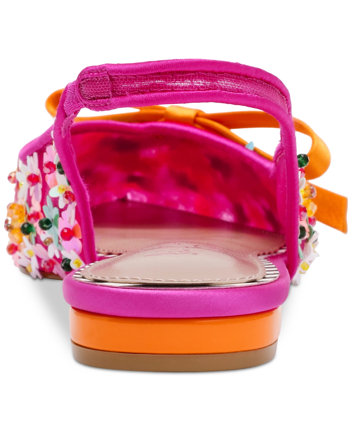 Betsey Johnson Laylah Slingback Flat In Fuchsia Multi