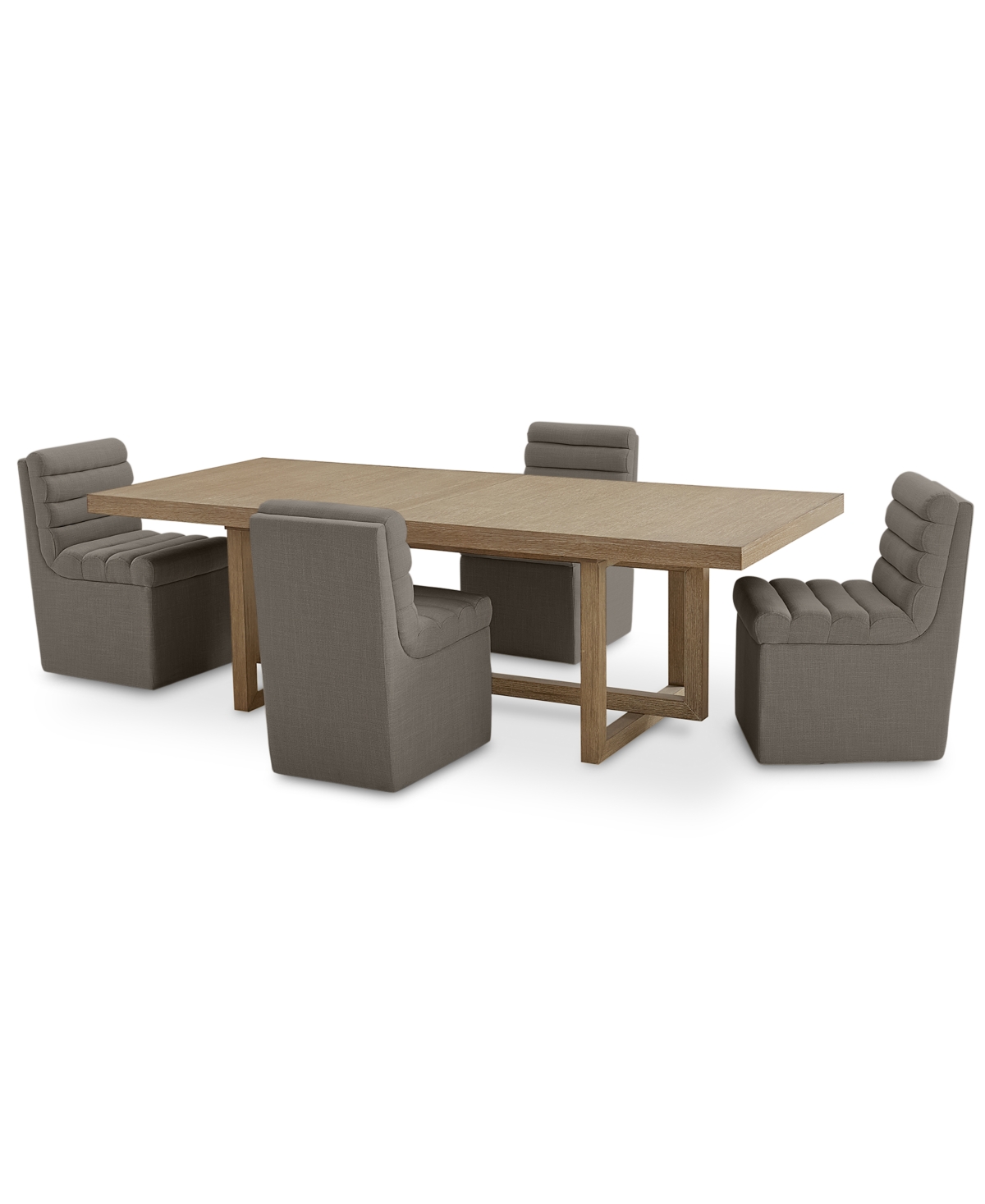 Macy's 5-pc. Set (portmore Rectangular Dining Table & 4 Clave Dining Chairs), Created For  In Flint
