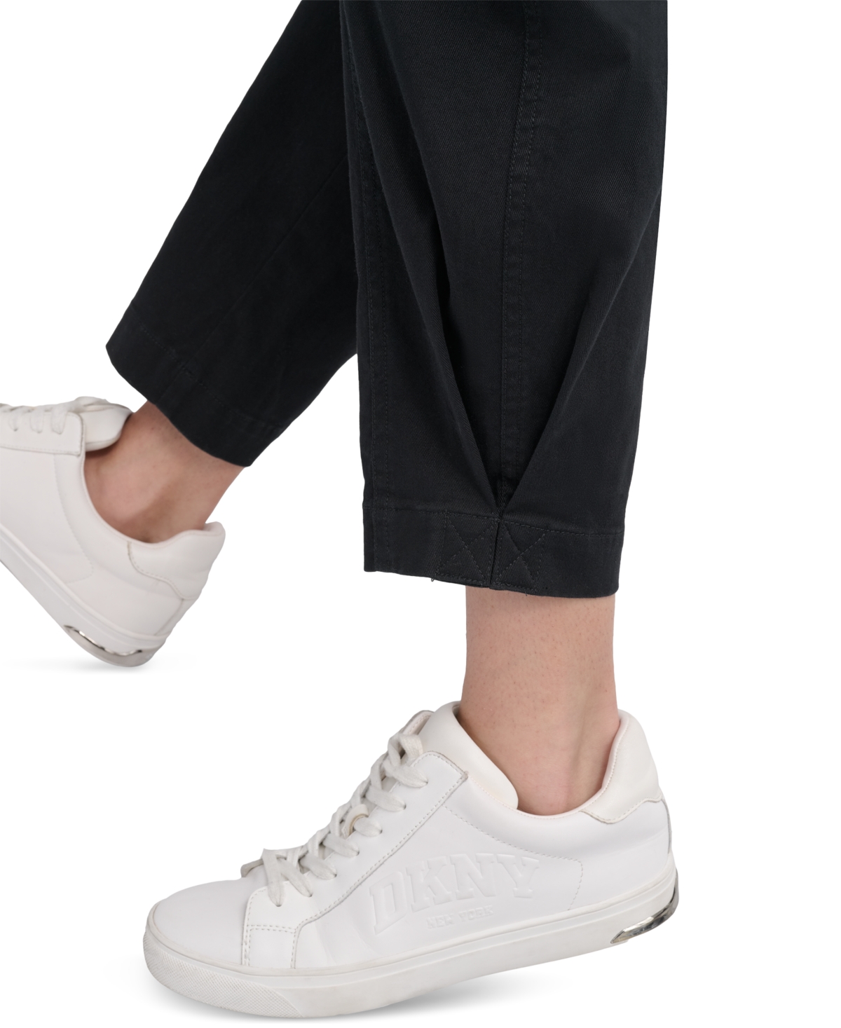 Shop Dkny Jeans Women's Utility-pocket Cargo Pants In Blk - Black