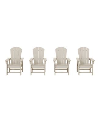 Kids Outdoor Adirondack Plastic Patio Chair Set of 4