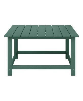 Low Outdoor HDPE Square Patio Coffee Table
