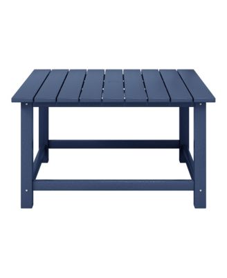 Low Outdoor HDPE Square Patio Coffee Table