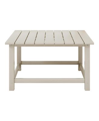 Low Outdoor HDPE Square Patio Coffee Table