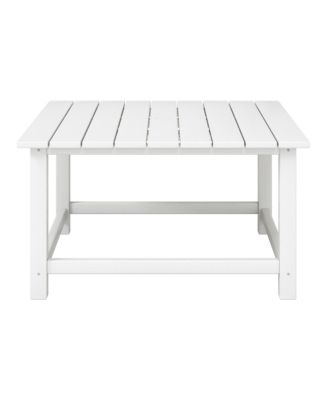 Low Outdoor HDPE Square Patio Coffee Table
