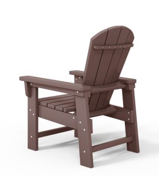 Kids Outdoor Adirondack Plastic Patio Chair (Set of 2)