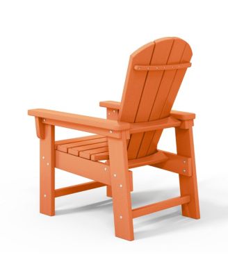 Kids Outdoor Adirondack Plastic Patio Chair Set of 2
