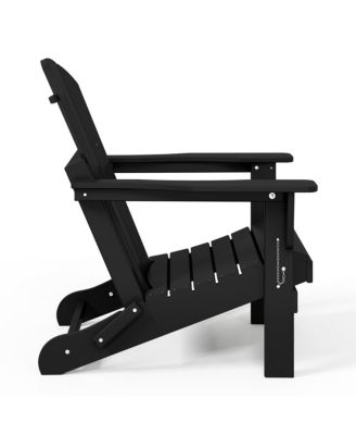 5-Piece HDPE Folding Adirondack Chair Outdoor Patio Conversation Set