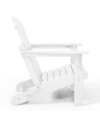 5-Piece HDPE Folding Adirondack Chair Outdoor Patio Conversation Set