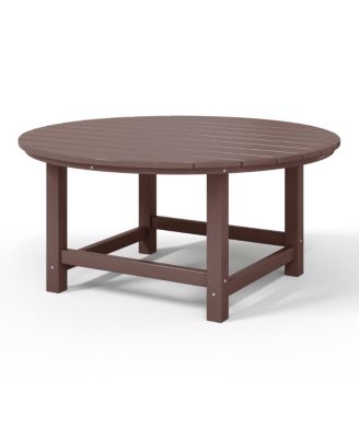 Low Outdoor HDPE Round Patio Coffee Table
