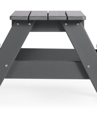 Outdoor Patio Kids HDPE Plastic Picnic Bench Table