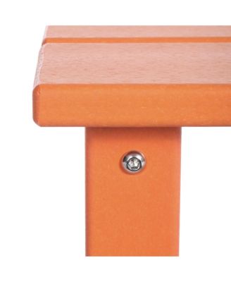 2-Piece Kids Outdoor HDPE Adirondack Chair With Square Side Table Set