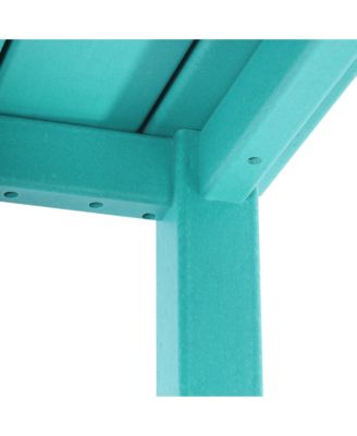 5-Piece HDPE Outdoor Square Patio Dining Table and Chairs Set