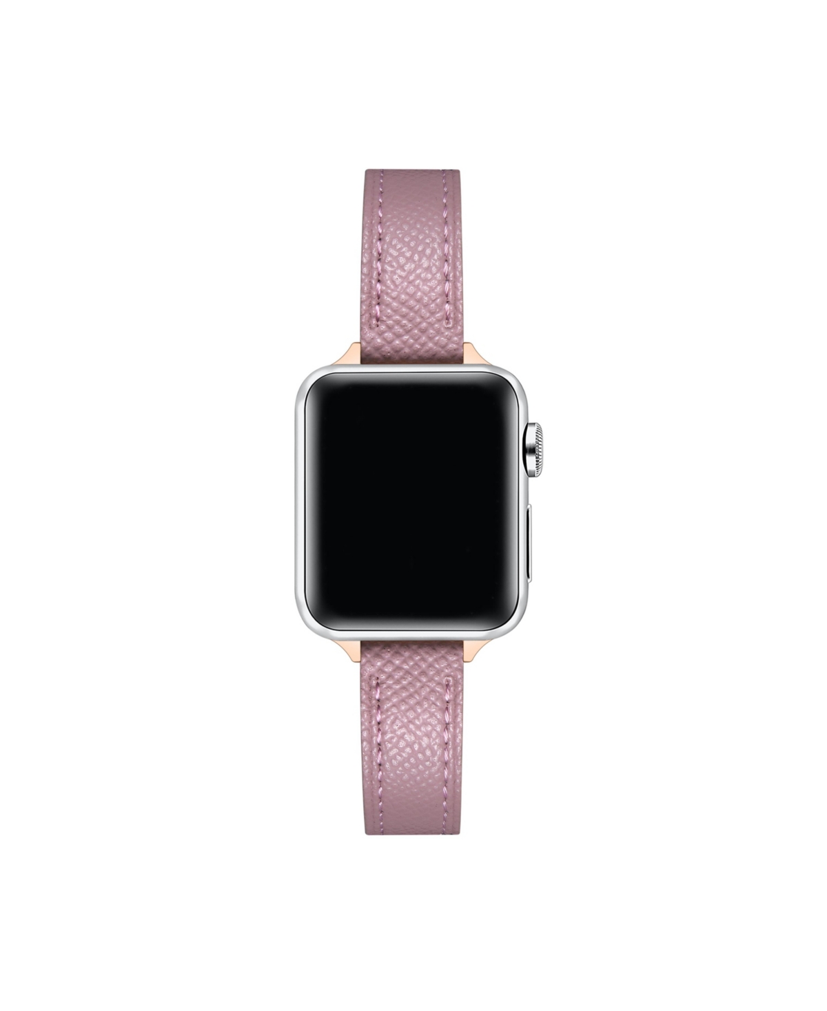 Posh Tech Cleo Skinny Leather Band For Apple Watch, Fits All Apple Watch Models In Pink