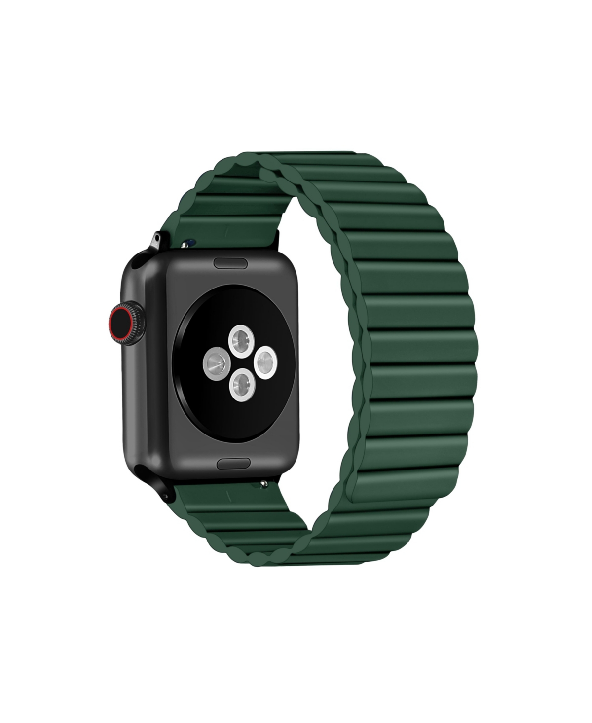 Posh Tech Magnetic Silicone Band For Apple Watch, Fits All Apple Watch Models In Dark Green