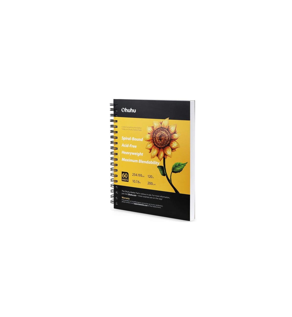 7.6x10" 60 Sheet Large Alcohol Marker Pad 200GSM Y44-83000-16 - White