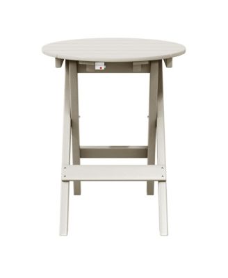 HDPE Outdoor 24.5 Inch Round Portable Folding Patio Dining Table