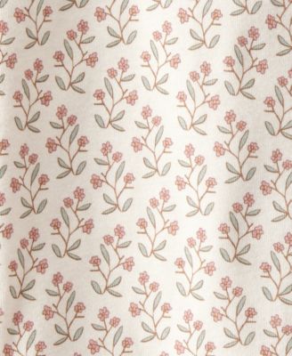 Baby Girls Organic Cotton 3-Pc. Ribbed Bodysuit Set