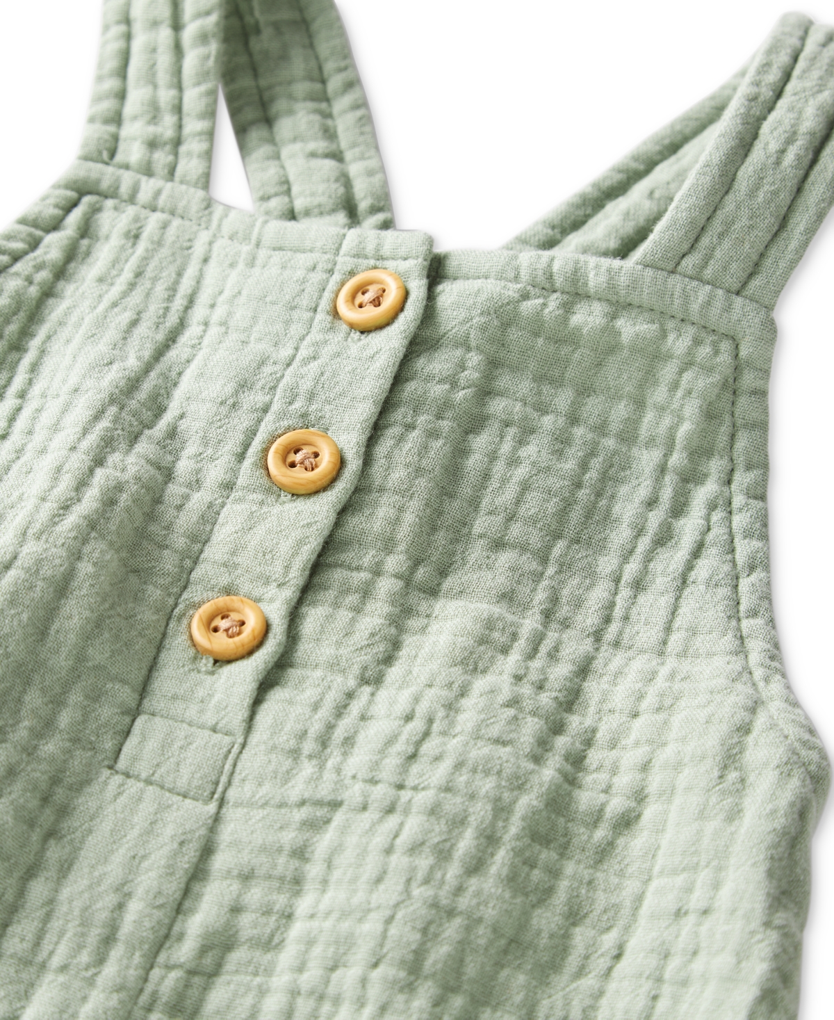Carter's Little Planet By  Baby Neutral Organic Cotton Gauze Overalls In Moss Green