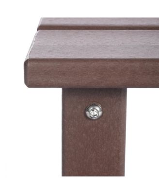 2-Piece Kids Outdoor HDPE Adirondack Chair With Square Side Table Set