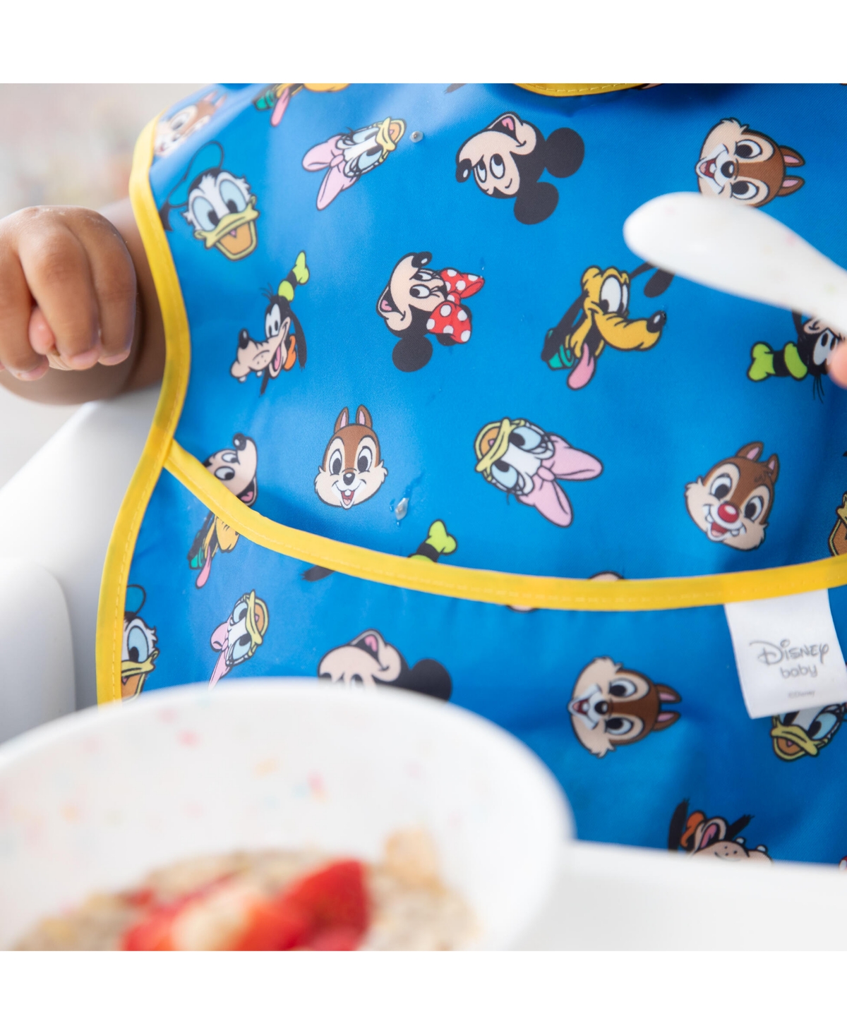 Bumkins Baby Superbib 3-pc. Disney Mickey & Friends Excellent Eight Bib Set In Blue
