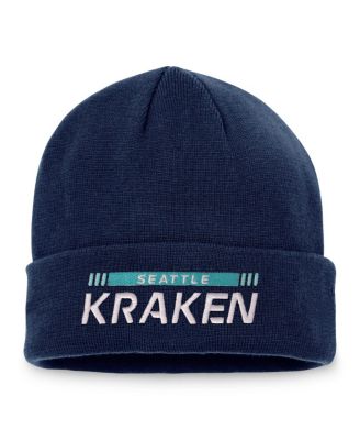 Men's Deep Sea Blue Seattle Kraken Game Train Cuffed Knit Hat