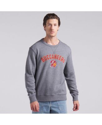 Men's Heather Gray Tampa Bay Buccaneers Loop Terry Pullover Sweatshirt