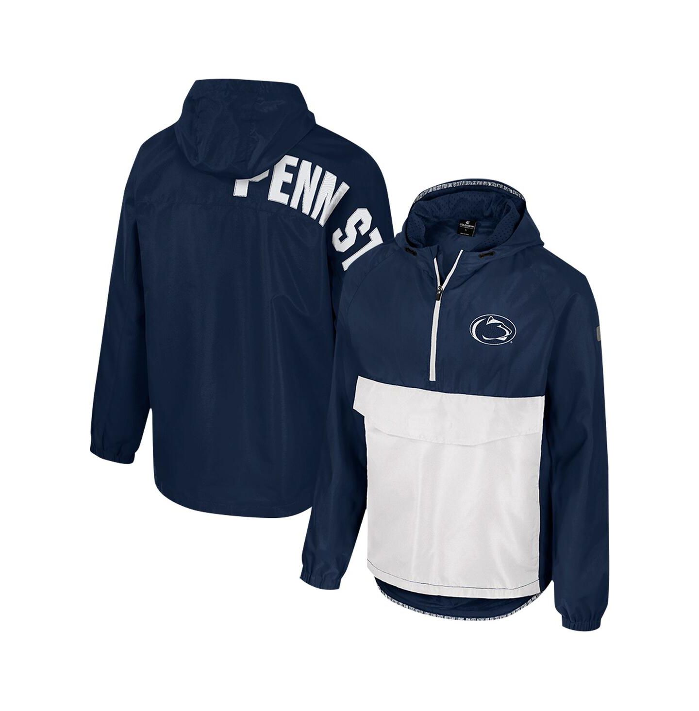 Мужская куртка Colosseum Navy Penn State Nittany Lions Reloaded Anorak Half-Zip — фото 1