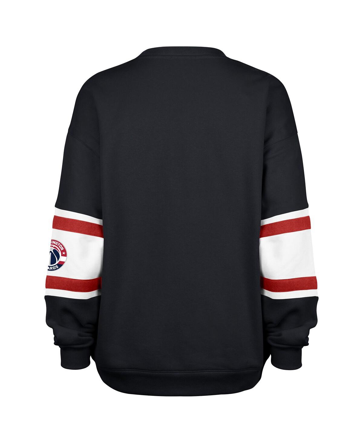 47 BRAND WOMEN'S NAVY WASHINGTON WIZARDS 2024/25 CITY EDITION STEADFAST PANELED PULLOVER SWEATSHIRT 