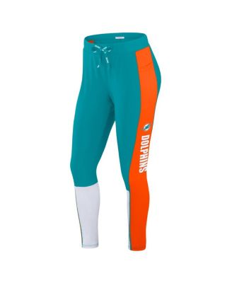 Women's Aqua/Orange Miami Dolphins Color-Block Leggings