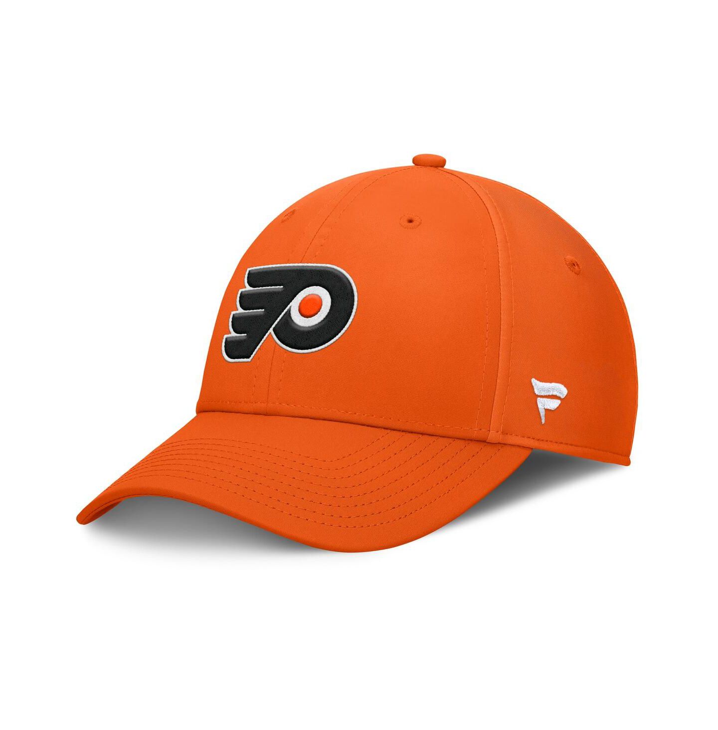 Мужская кепка Fanatics Orange Philadelphia Flyers Core Primary Logo Flex Hat — фото 1