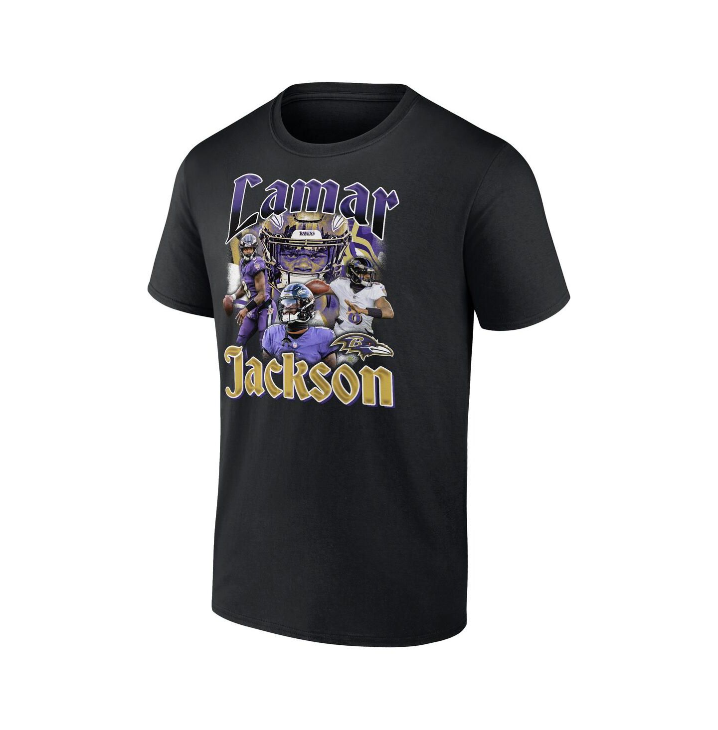 Мужская футболка Fanatics Lamar Jackson Black Baltimore Ravens Notorious Player Graphic — фото 4