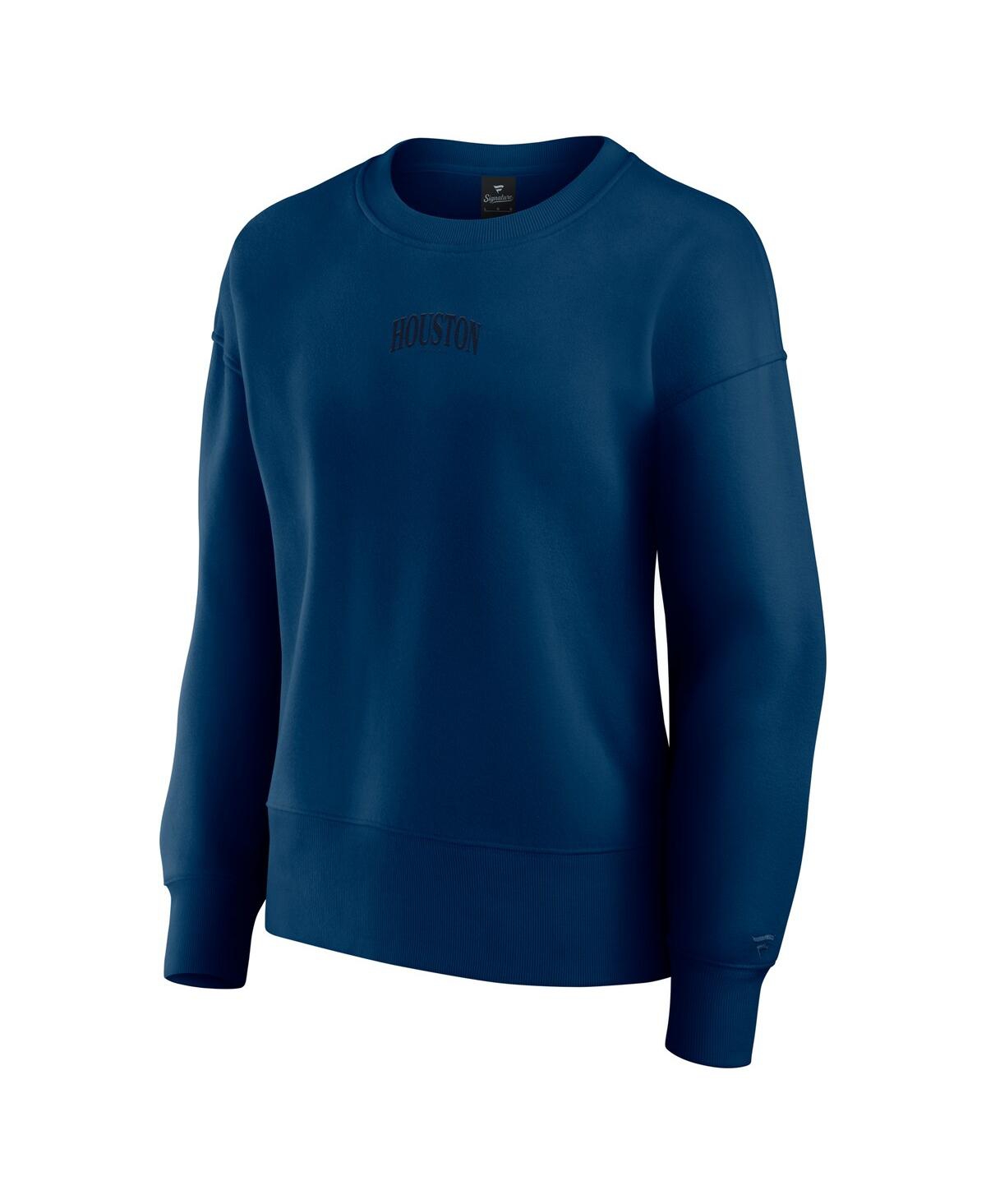 Fanatics Women's Navy Houston Texans Elements Pullover Sweatshirt In Navy