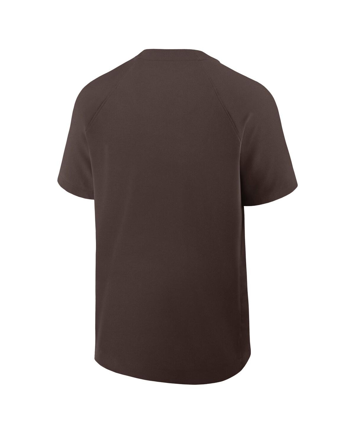 Nike Men's Brown San Diego Padres Authentic Collection Raglan Short Sleeve Windshirt In Brown