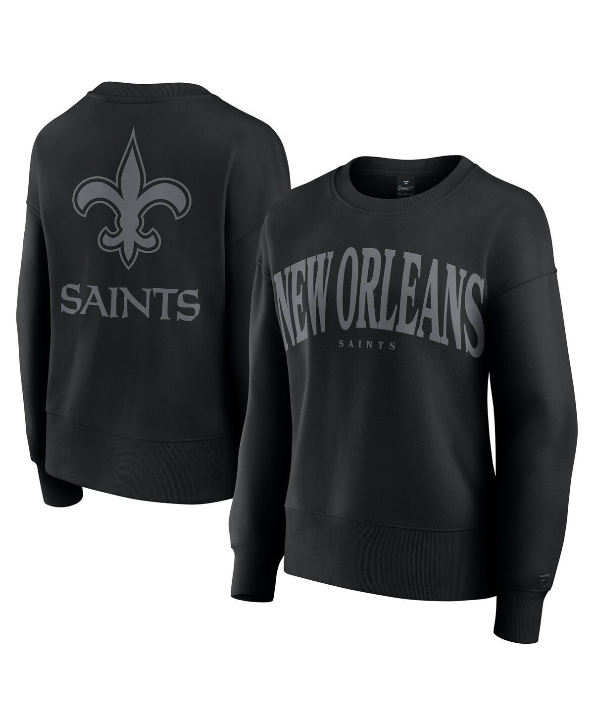 Fanatics Women's Black New Orleans Saints Elements Pullover Sweatshirt In Black