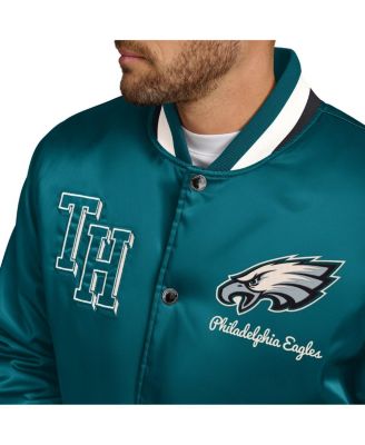Men's Midnight Green Philadelphia Eagles Dante Full-Snap Satin Jacket