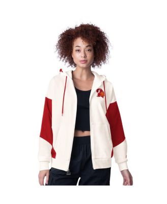 Starter - Women's White Tampa Bay Buccaneers Scrimmage Full-Zip Hoodie