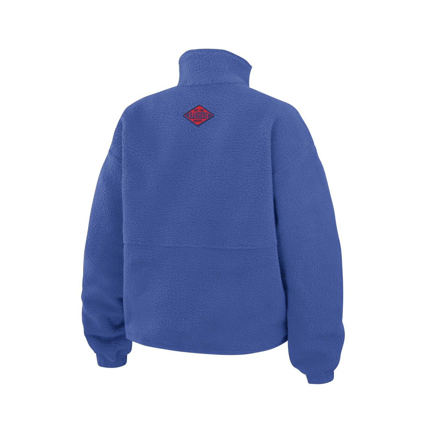 Женская куртка WEAR by Erin Andrews Blue New York Rangers Polar Fleece Half-Zip — фото 5