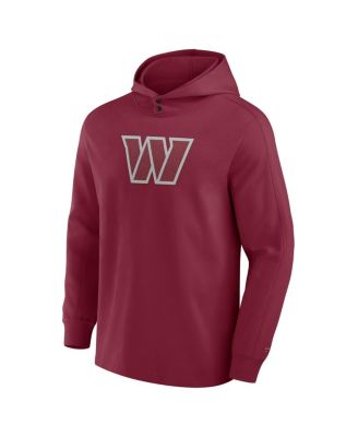 Men's Burgundy Washington Commanders Elements Blaze Tri-Blend Long Sleeve Hoodie T-Shirt