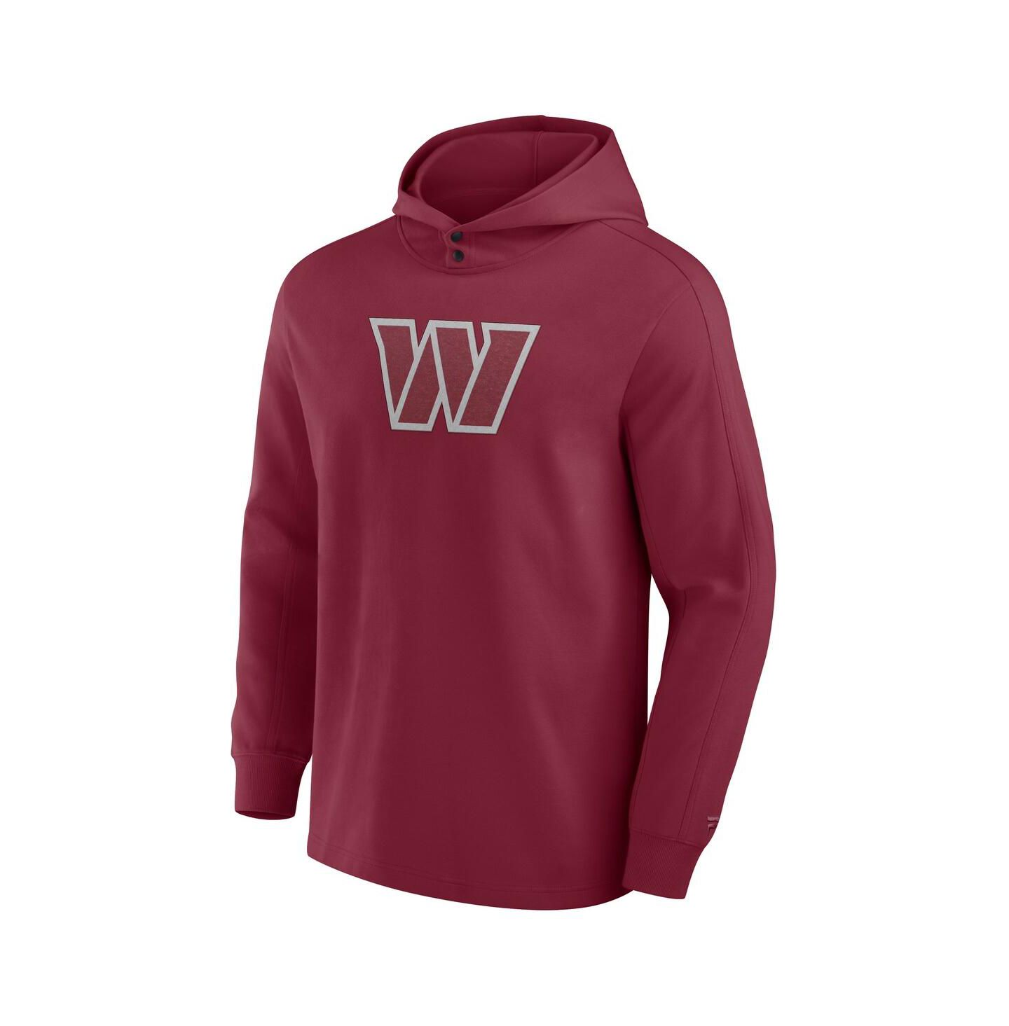Мужское худи Fanatics Burgundy Washington Commanders Elements Blaze Tri-Blend Long Sleeve T-Shirt — фото 2