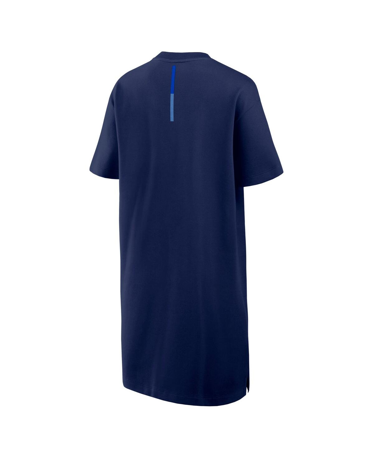 Fanatics Women's Navy Notre Dame Fighting Irish Elements Go Tri-blend T-shirt Dress In Navy