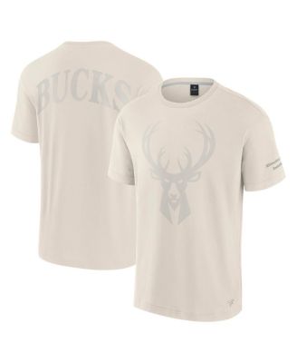 Fanatics - Men's Cream Milwaukee Bucks Elements Iconic T-Shirt