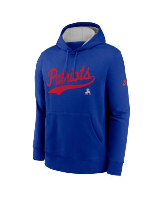 Men's Royal New England Patriots Rewind Club Logo Pullover Hoodie